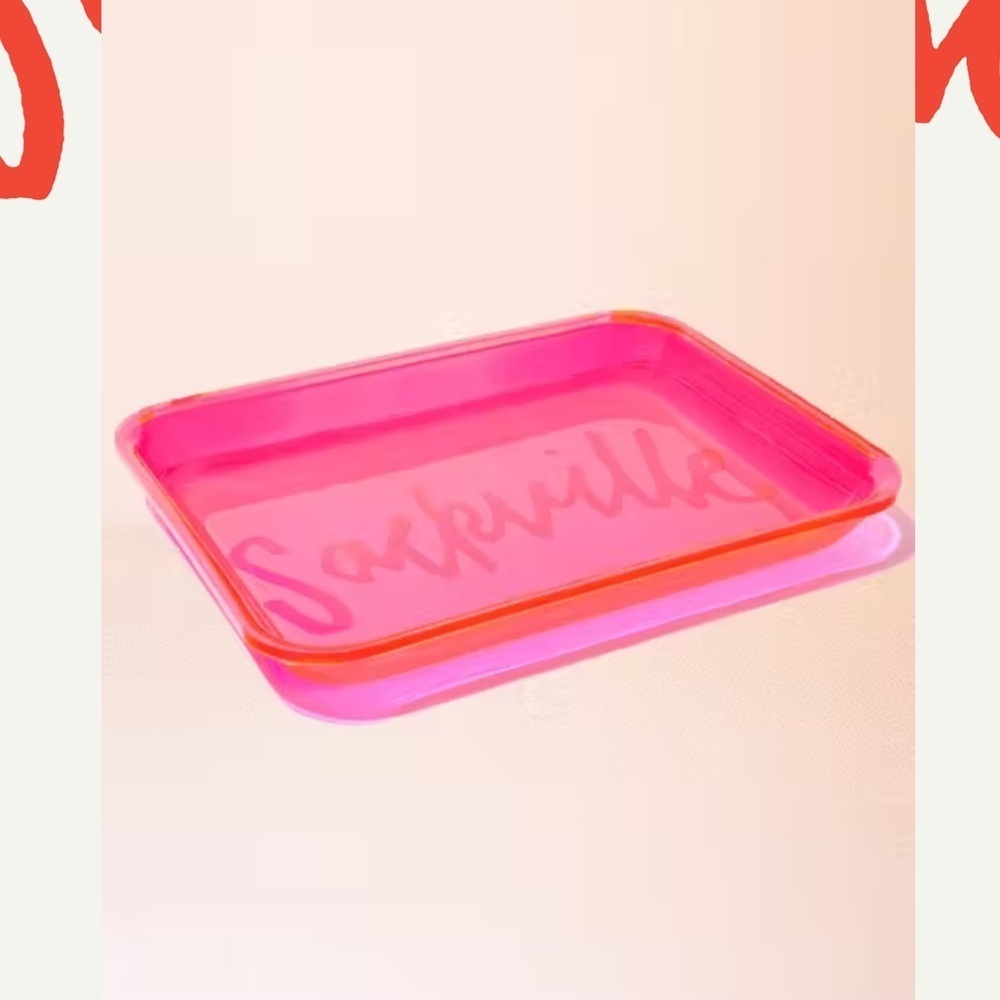 NWT Sackville & Co Pink Jelly Rolling Tray